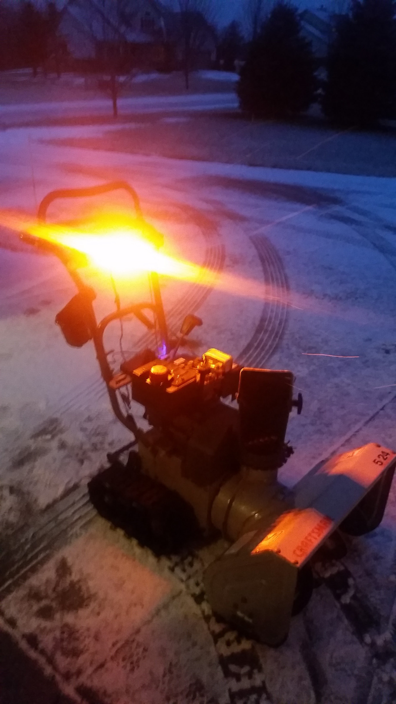 Illustration for article titled I Put A Light Bar On My Snowblower